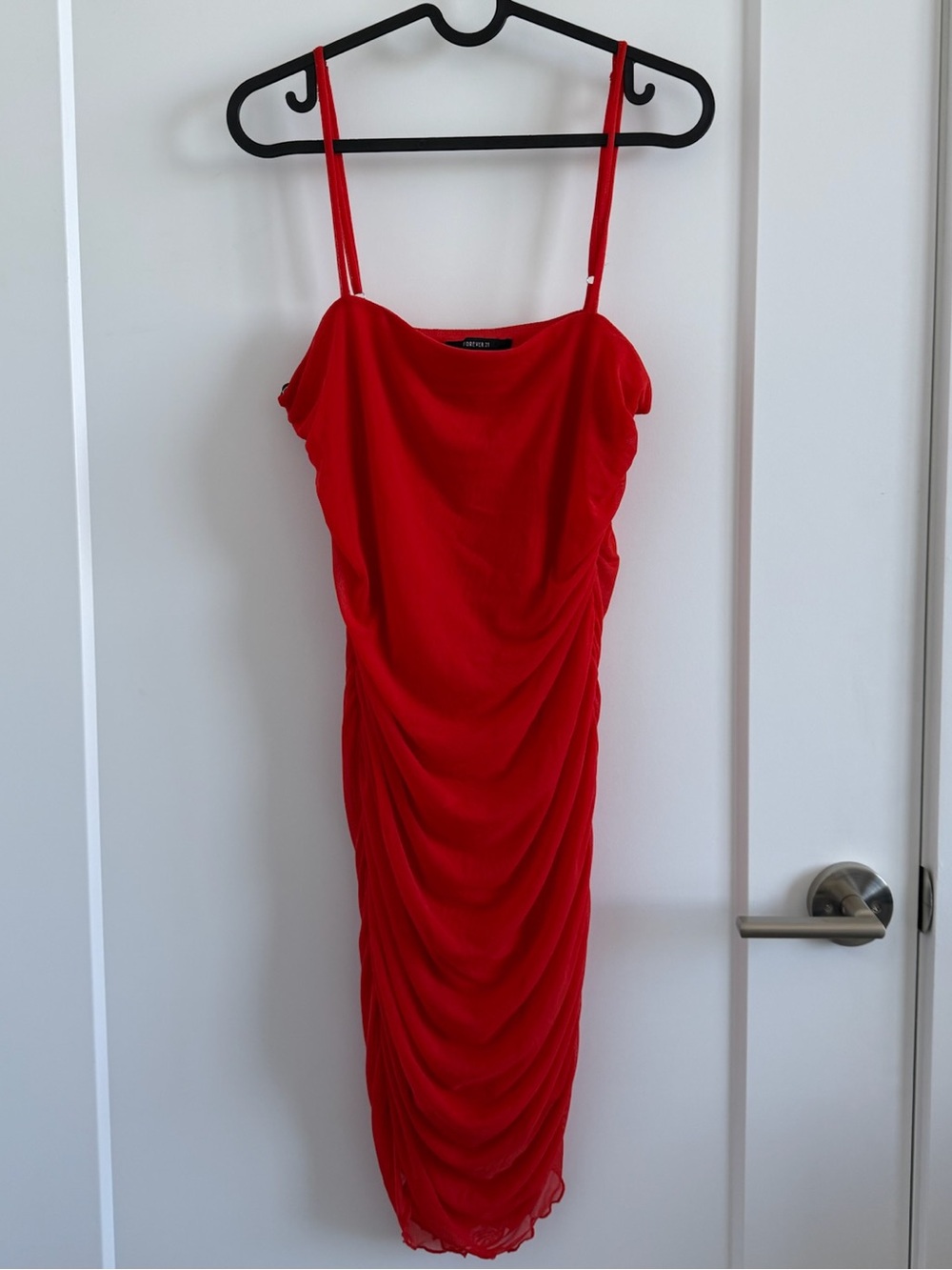Forever 21 Red Ruched Dress